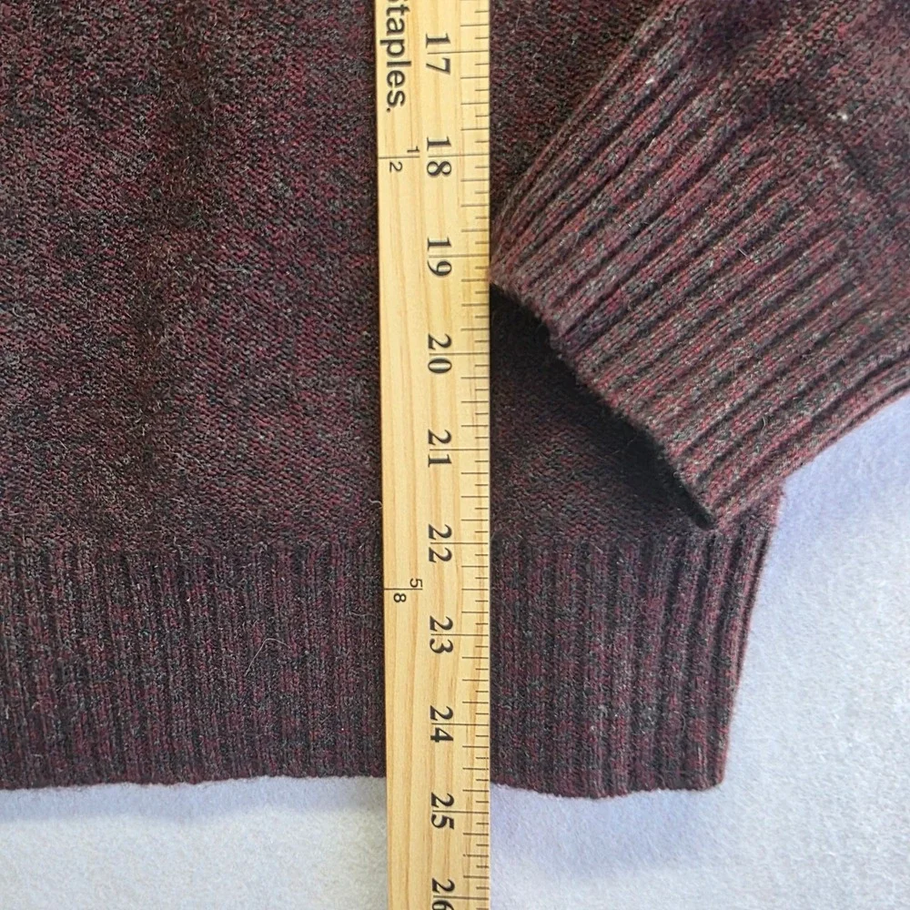 Banana Republic Med Cashmere Shawl Collar Pullover Sweater Burgundy‎ Speckled